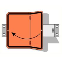 ADR bord verticaal scharnierend incl. bevestigingsbeugel