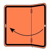 ADR bord verticaal scharnierend excl. bevestigingsbeugel