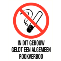 In dit gebouw geldt een algemeen rookverbod