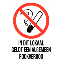 In dit lokaal geldt een algemeen rookverbod