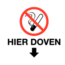Verboden te roken, hier doven