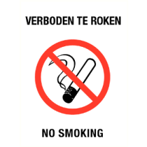 Verboden te roken. No smoking.