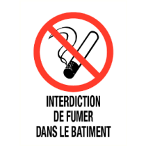 Interdiction de Fumer dans le batiment