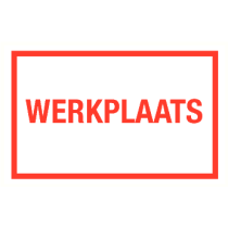 Tekstbord Werkplaats
