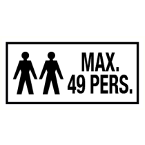 Tekstbord Max, 49 pers.