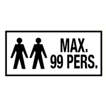 Tekstbord Max. 99 pers.