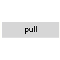 Deurbordje "Pull", 165 x 45 mm, alu-look