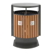 Buitenafvalbak afvalscheiding 2 x 39 liter