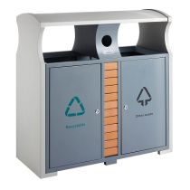 Recycling afvalbak met batterijcompartiment 78 liter