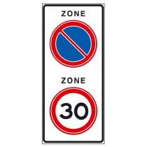Verkeersbord A01(30)E01zb