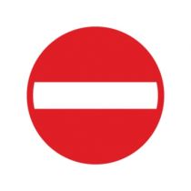 Scheepvaartbord A.1a / In-, uit- of doorvaart permanent verboden