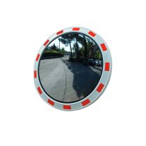 Acryl verkeersspiegel, rand rood/wit geblokt, diameter Ø 50 cm