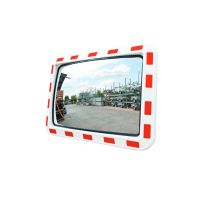 Acryl verkeersspiegel, rand rood/wit geblokt, afmeting 80 x 100 cm