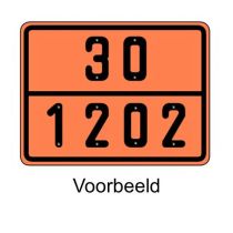 ADR bord met code niet reflecterend