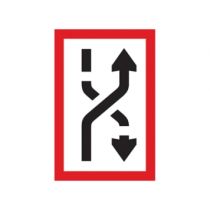 Scheepvaartbord B.4b / Verplichting zich naar de stuurboordzijde van het vaarwater te begeven