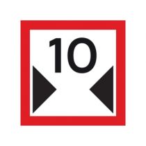 Scheepvaartbord C.3 / Beperkte breedte van doorvaart of vaarwater