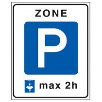 Verkeersbord E10zb, Parkeerschijf-zone met verplicht gebruik van parkeerschijf, tevens parkeerverbod indien er langer wordt geparkeerd dan de parkeerduur die op het bord is aangegeven