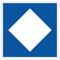 Scheepvaartbord E.5.12 / Toestemming ligplaats te nemen (ankeren en meren) uitsluitend voor schepen — zowel duwvaart als andere schepen dan duwvaart — die geen blauwe kegels of lichten behoeven te voeren, aan de zijde van de vaarweg waar het bord is gepla