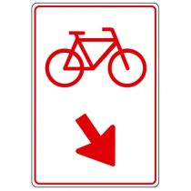 Verkeersbord D101, Gebod voor fietser het bord te passeren aan de zijde die de pijl aangeeft