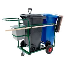 Containerkar compleet met 2 x 120 liter container en accessoires