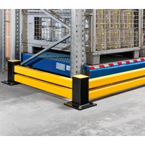 Black Bull magazijn vangrail Hybride - dwarsbalk 150 cm - geel