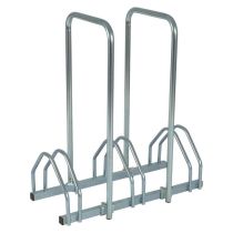 Verzinkt fietsenrek 3 fietsen, face to face schikking, fietsen staan op 1 niveau, met anti-diefstalbeugel, afmeting 72 x 33 x 83 cm (lengte x breedte x hoogte)