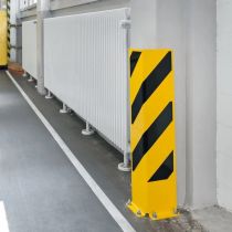 Black Bull hoekbeschermer - L-profiel 800 x 160 mm - zwart/geel gecoat - 6 mm