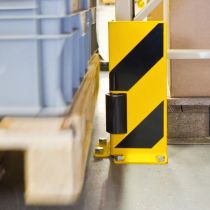 Black Bull kolombeschermer met geleiderol - U-profiel 400 x 160 x 160 mm - zwart/geel gecoat - 6 mm