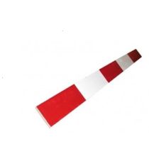 RVS verkeersspiegel met rood/witte rand, 45 x 60 cm