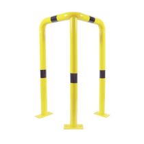 Hoek beschermbeugel staal ø 76 mm geel coated 35 x 60 x 60 cm (h x br x br)