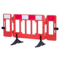 Afzethek kunststof HDPE 200 x 102 cm, omklapbaar, kleur oranje