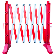 Schaarhek PE uittrekbaar tot circa 3,50 meter, kleur rood/wit