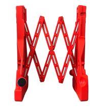 Schaarhek HDPE uittrekbaar tot circa 2,00 meter, kleur rood/wit