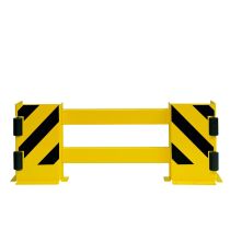 Black Bull rek- en hoekbeschermer met geleiderollen (B) - 90/130 x 50 x 19 cm - zwart/geel