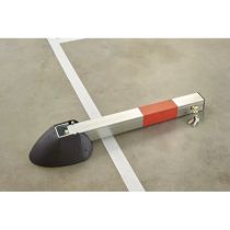 Parkeerpaal met cilinderslot, afmeting paal 5 x 5 x 60 cm