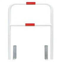 Veiligheidsbeugel Ø 60 mm, breedte 100 cm, verzinkt en gecoat, uitneembaar, wit/rood