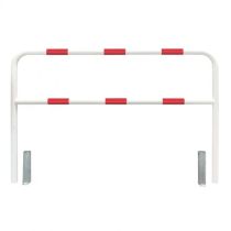 Veiligheidsbeugel Ø 60 mm, breedte 200 cm, verzinkt en gecoat, uitneembaar, wit/rood