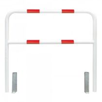 Veiligheidsbeugel Ø 60 mm, breedte 150 cm, verzinkt en gecoat, uitneembaar, wit/rood