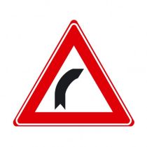 Verkeersbord J02 - Waarschuwing bocht naar rechts