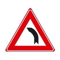 Verkeersbord J03 - Waarschuwing bocht naar links