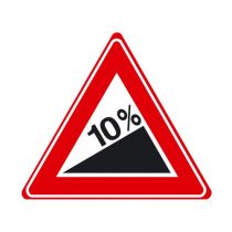 Verkeersbord J06 - Waarschuwing steile helling
