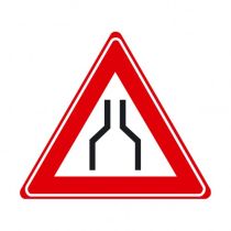 Verkeersbord J17 - Waarschuwing rijbaanversmalling