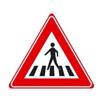 Verkeersbord J22 - Waarschuwing voetgangersoversteekplaats
