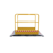 Loopbrug kunststof met metalen leuningen, 165 x 102 cm