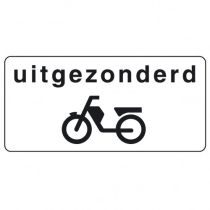 Onderbord OB53, uitgezonderd bromfietsers