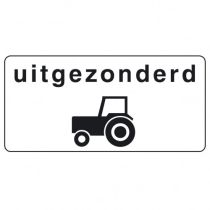 Onderbord OB55, uitgezonderd tractoren