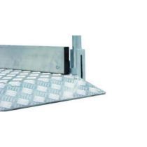 Loopbrug in aluminium met leuningen, 220 x 100 cm