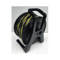 Manuele linthaspel 100 meter x 5 cm, lint geel/zwart