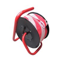 Manuele linthaspel 20 meter x 5 cm, lint rood/wit