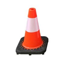 Afzetkegel 30 cm PVC met 1 reflecterende band